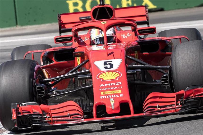 Vettel holte Kanada-Pole - Hamilton nur Vierter Sebastian Vettel startet von der Pole Position ins Rennen. Foto: Graham Hughes