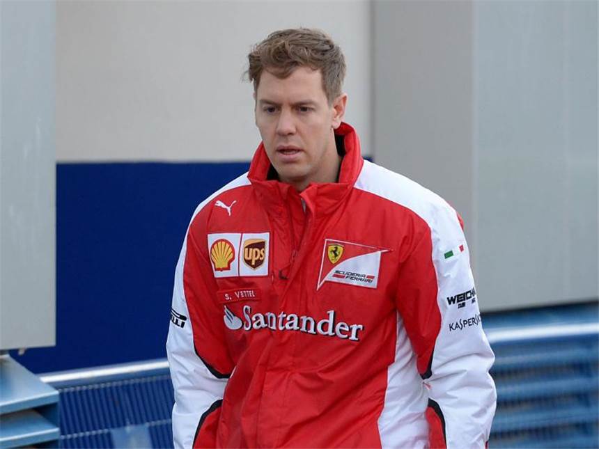 Vettel beim Testauftakt mit Ferrari auf Eins Sebastian Vettel trägt jetzt Rot. Foto: Peter Steffen