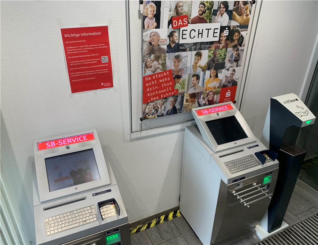 Sparkassen-SB-Automat in Westerfilde plötzlich verschwunden Seit dem 18. April 2024 können Sparkassen-Kunden in Westerfilde kein Bargeld mehr abheben.