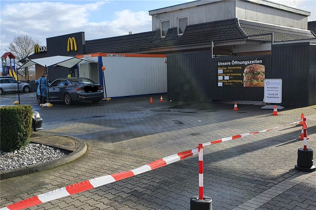 Seit Montag ist das Schnelltestzentrum bei McDonald’s an Nordlippestraße 52 in Werne geöffnet.