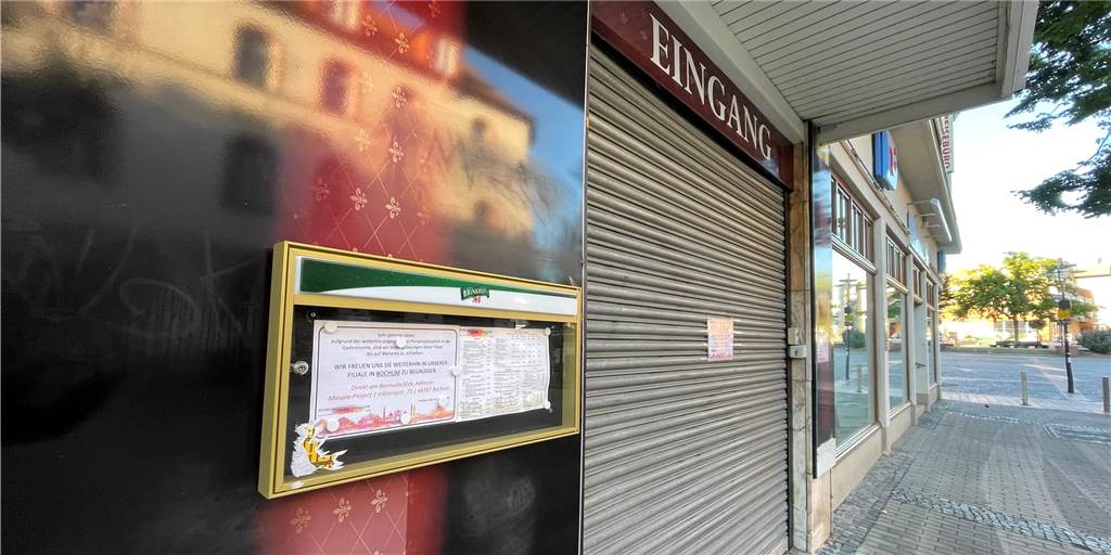 Anblick des seit Wochen geschlossenen indischen Restaurants "Masala Project" in Lütgendortmund