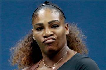 Serena Williams zeigte bei den US Open im Spiel gegen Naomi Williams eine Überreaktion, die von als Karrikatur aufgegriffen wurde. Foto: Andres Kudacki/AP