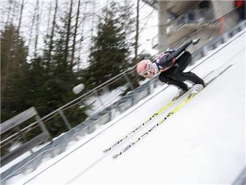 Severin Freund am Kulm beim Training. Foto: Erwin Scheriau