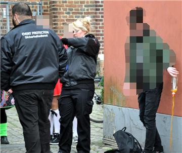 Sicherheitsdienst und Polizei sorgten dafür, dass minderjährige Besucher des Raesfelder Rosenmontagszuges hochprozentigen Alkohol wegschütten mussten.