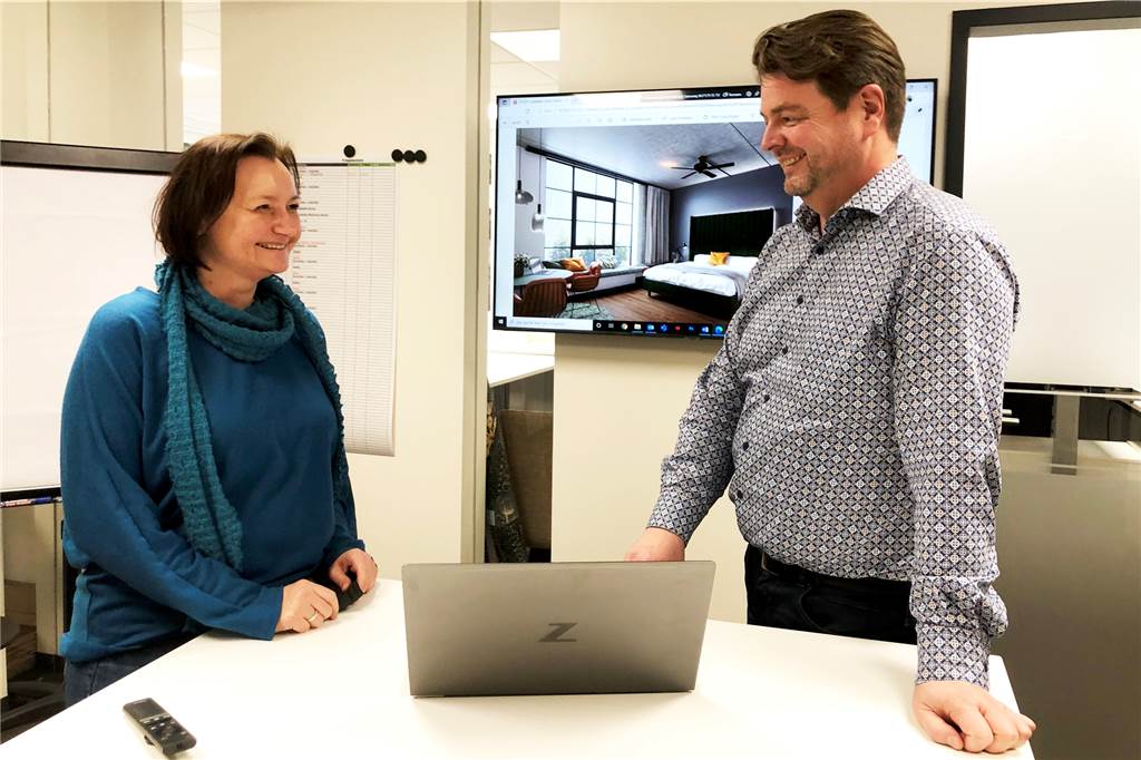 20-Millionen-Auftrag: Hotelprojekt hilft Tenbrink durch die Coronakrise Simone Abendroth (Marketing) und Dieter Peters (Geschäftsführer) freuen sich über die neue Zuversicht in der Hotelbranche, die dem Stadtlohner Unternehmen Tenbrink neue Aufträge beschert.