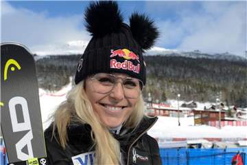 Skirennfahrerin Lindsey Vonn ist sich selbst nicht sicher ob und wann sie aufhören will. Foto: Christopher Levy/ZUMA Wire