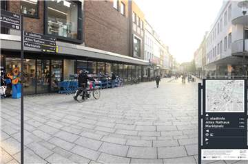 So ähnlich hätte die geplante neuen Beschilderung der Dorstener Altstadt aussehen. Doch sie wird zunächst aus Kosten- und Personalgründen von der Stadt verschoben.