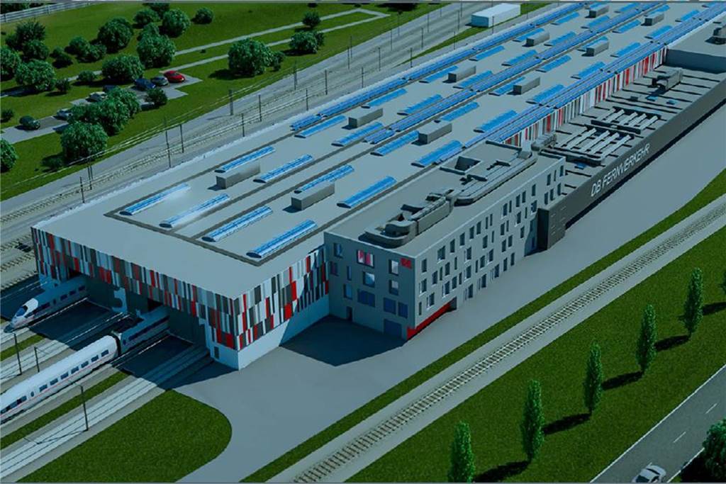 So ähnlich könnte das neue ICE-Werk an der Westfaliastraße aussehen.