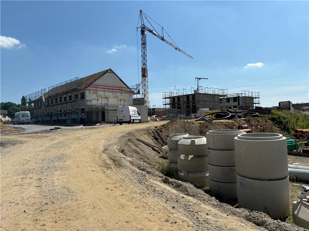 Bonava-Baugebiet Kirschgärten wächst und gedeiht Rohbauten im Neubaugebiet Kirschgärten des Unternehmens Bonava in Recklinghausen.