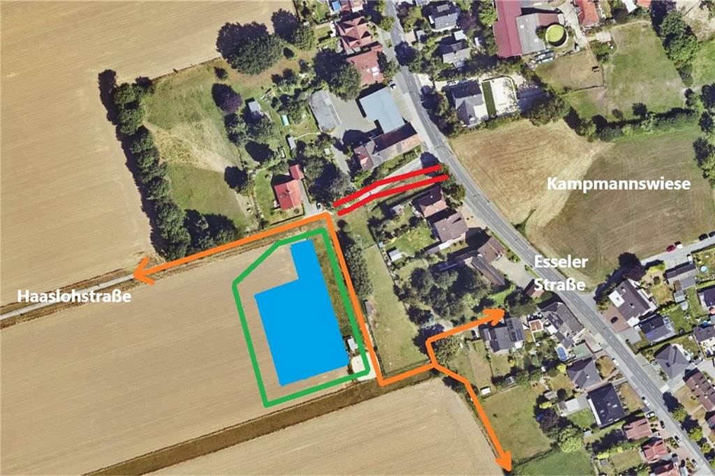 Teures Regenrückhaltebecken: Schutz für Baugebiet und für Datteln Grafik zum neuen Regenrückhaltebecken an der Haaslohstraße in Recklinghausen.