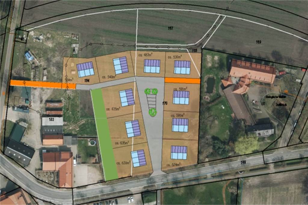 Entwicklung von Zwillbrock: Ehemaliges Zollhaus soll neue Funktion bekommen So könnte das erste von zwei Baugebieten in Zwillbrock aufgeteilt werden.