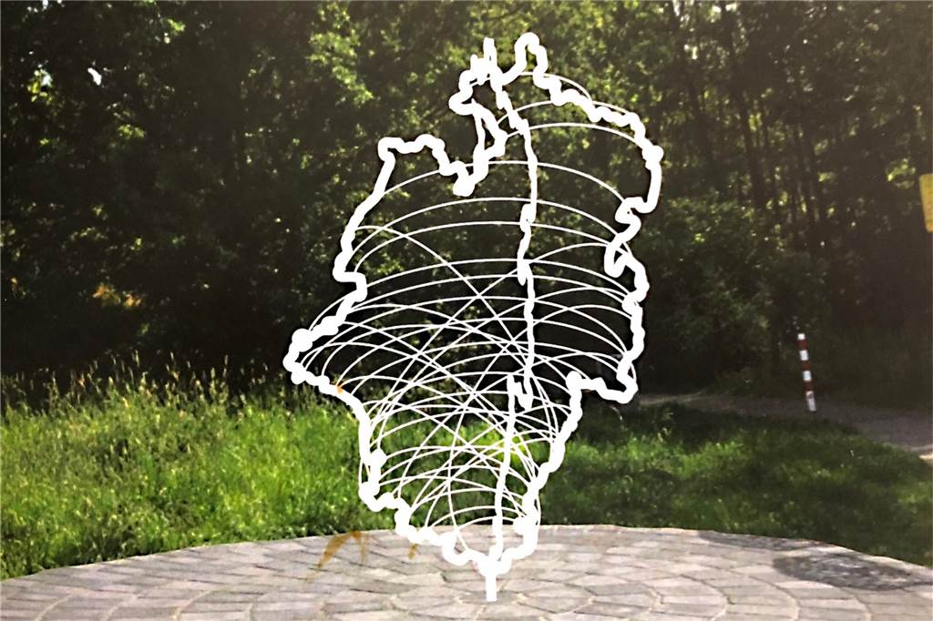 Der Mittelpunkt von NRW liegt in Aplerbeck – Ein Kunstwerk soll das sichtbar machen So könnte das Kunstwerk einmal auf seinem Platz aussehen.