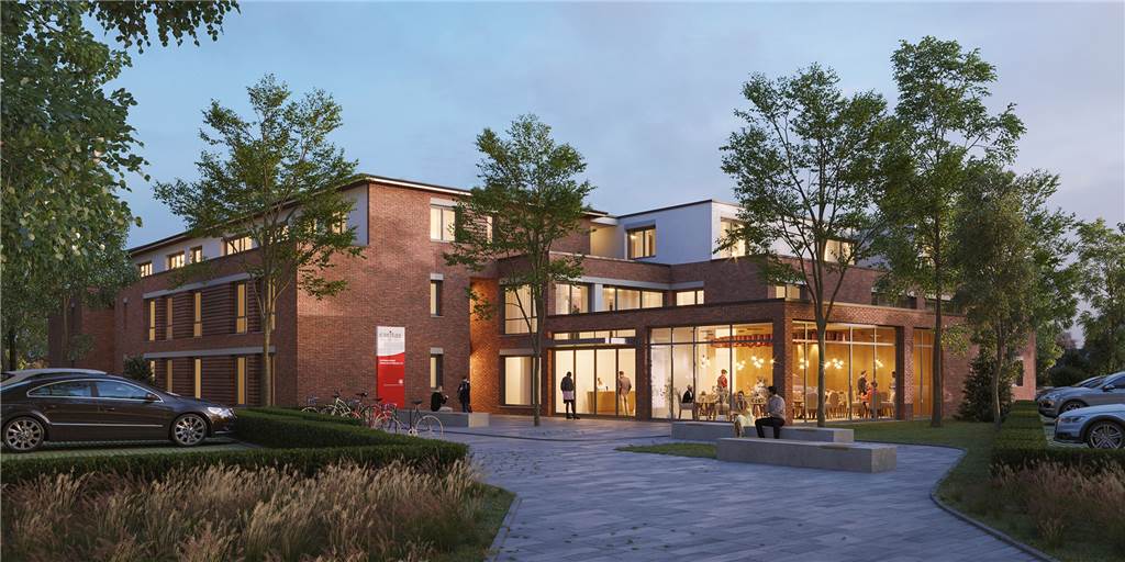 Caritas-Pflegeheim in Bork: Es kommt was ins Rollen So könnte das Pflegeheim am ehemaligen Marktplatz in Bork einmal aussehen.