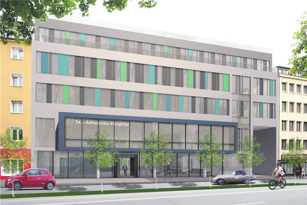 Mehrfamilienhäuser der St.-Johannes-Gesellschaft am Hohen Wall verkommen So könnte die neue Fassade des Johannes-Hospitals am Hohen Wall aussehen.