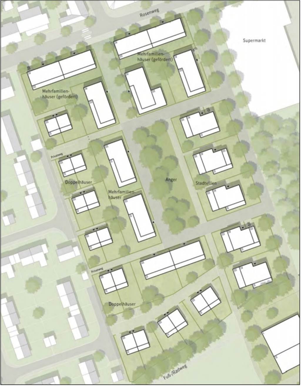 GWG-Chef zuversichtlich: 2023 werden in Holzen 150 Wohnungen gebaut So könnte die neue Siedlung aussehen. Dieser Plan wurde 2020 vorgestellt.