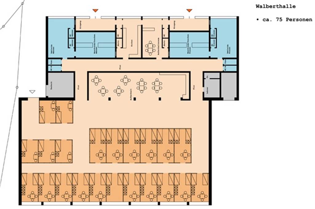 „Die Not ist groß“: Stadt Vreden bereitet sich auf weitere Zuweisungen von Geflüchteten vor So könnte die Unterbringung in der Walberthalle aussehen.