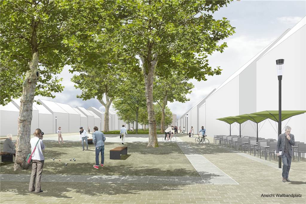 Vision für die Wallstraße: Tempo 7, weniger Parkplätze und mehr Grün So könnte die Wallstraße aussehen, wenn der Siegerentwurf umgesetzt wird.