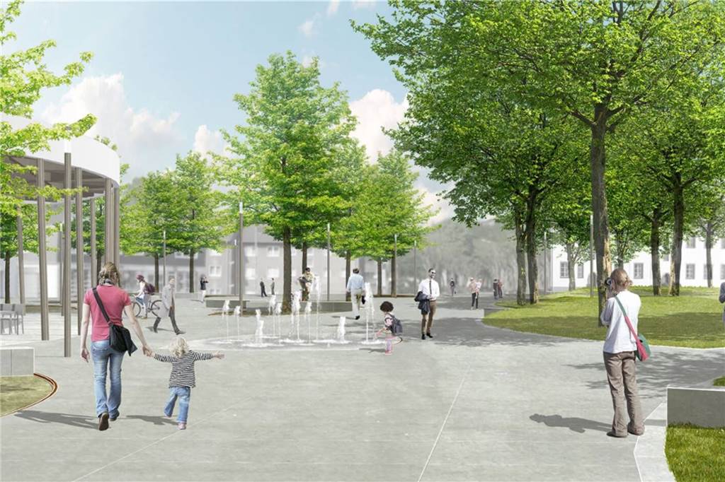 Überraschende Wende beim Umbau vom alten Evinger Marktplatz So könnte nach dem Entwurf des Büros Landschaftsarchitektur der Evinger Marktplatz nach der Umgestaltung aussehen.