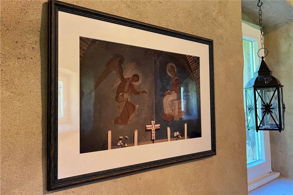 Kapelle im Schloss Sythen bleibt im Oktober und November geschlossen So kräftig waren einst die Farben des Wandbildes in der Kapelle.