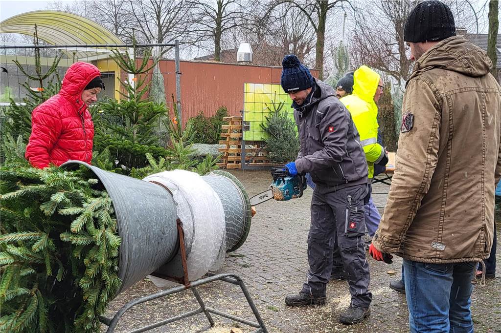 So lief der Weihnachtsbaumverkauf des SV Herbern 2024.