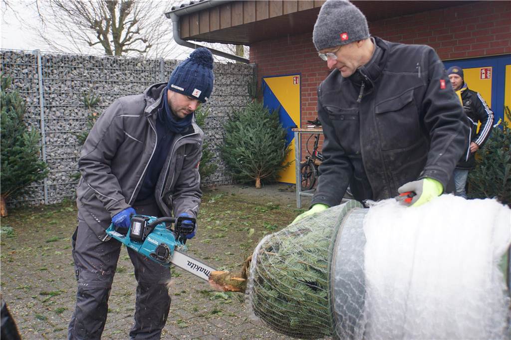 So lief der Weihnachtsbaumverkauf des SV Herbern 2024.