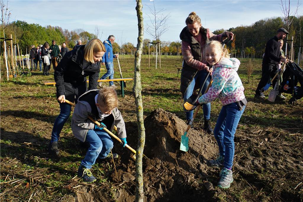 So lief die Baumpflanzaktion im Bürgerwald
