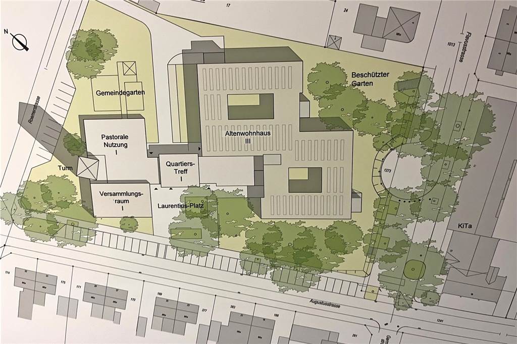 Kirchenabriss in St. Laurentius: Pfarrei baut einen neuen Zukunftsort Eine Draufsicht auf das neue Projekt