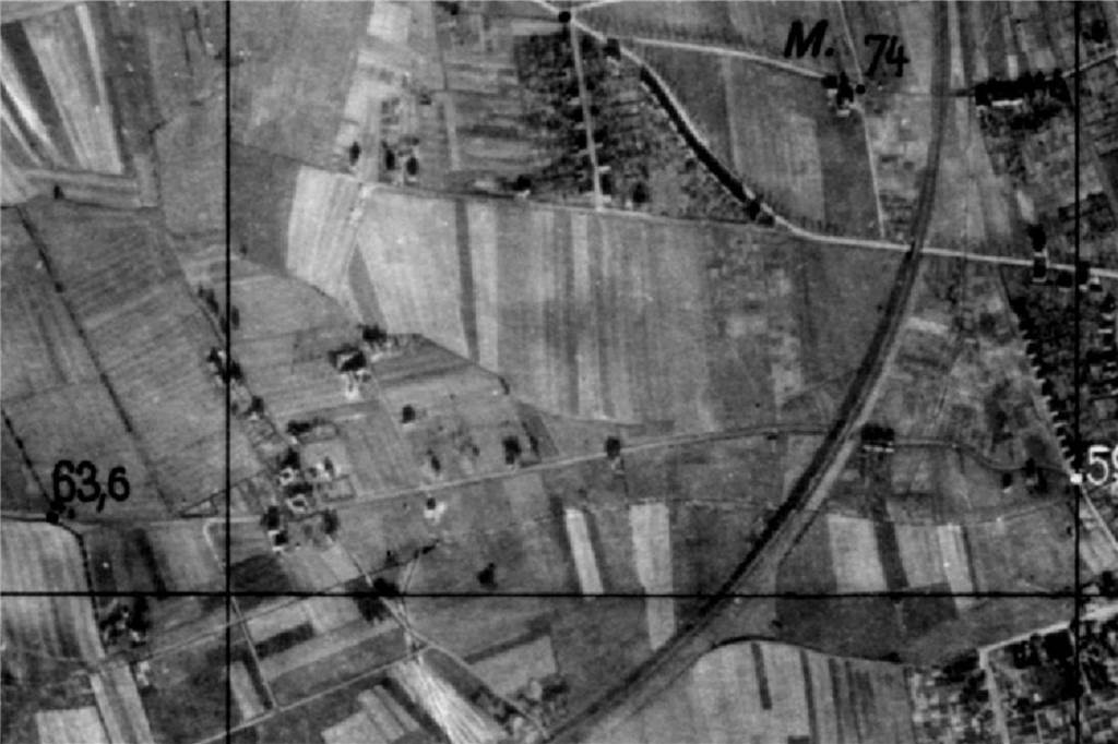 Bau-Boom im Baaken: So hat sich das Wohngebiet entwickelt So sah der Bereich Baaken früher einmal aus. Das Luftbild ist laut Angaben des RVR in der Zeit zwischen 1934 und 1939 entstanden. Erwartungsgemäß gab es hier damals überwiegend Ackerfläche.