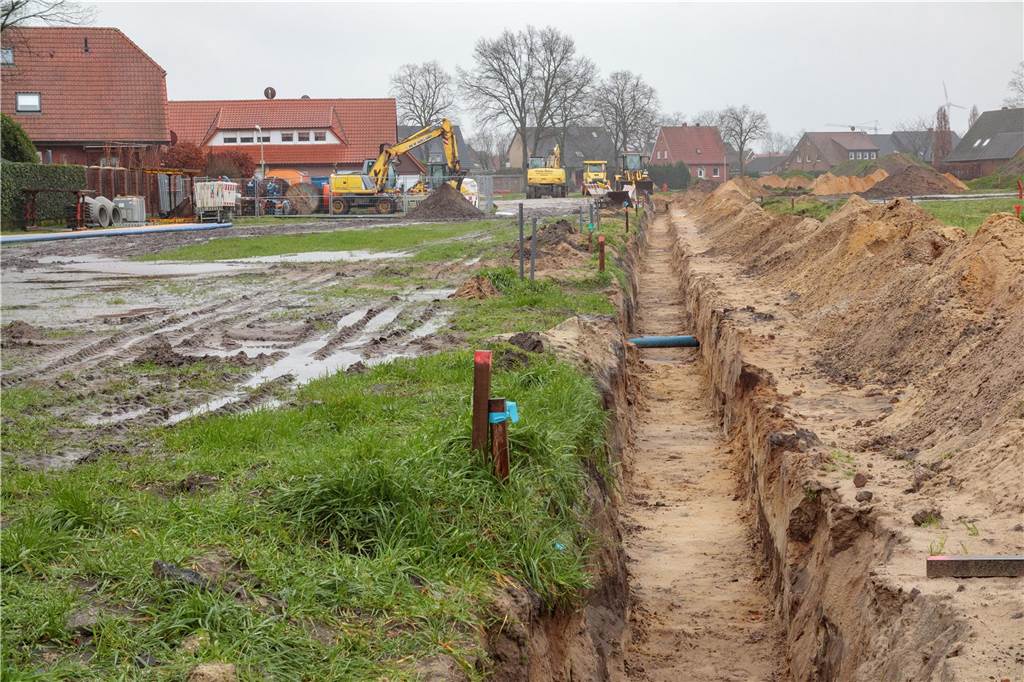 Neues Bauland in Vreden: Hier könnte in Zukunft Wohnraum entstehen So sah der Fortschritt im Baugebiet Pirolstraße noch im Jahr 2023 aus.