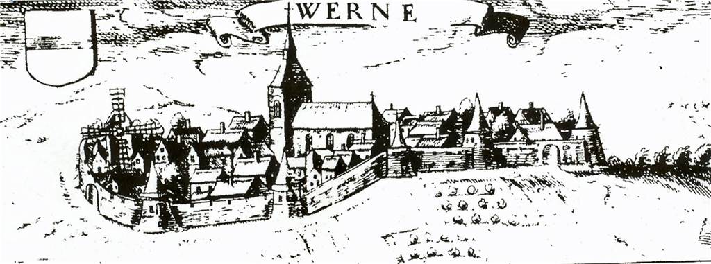 Historisches Stadtspiel: Woher wissen wir so viel über die Zeit um 1600? So sah die Silhouette von Werne um 1616 aus.