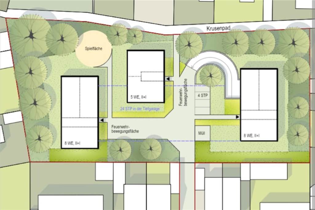 Nach strittiger Baumfällaktion: Nachbarn kritisieren Neubaupläne Planentwurf