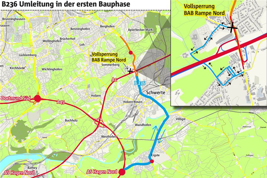 So sehen die Umleitungen ab dem 4. Mai aus