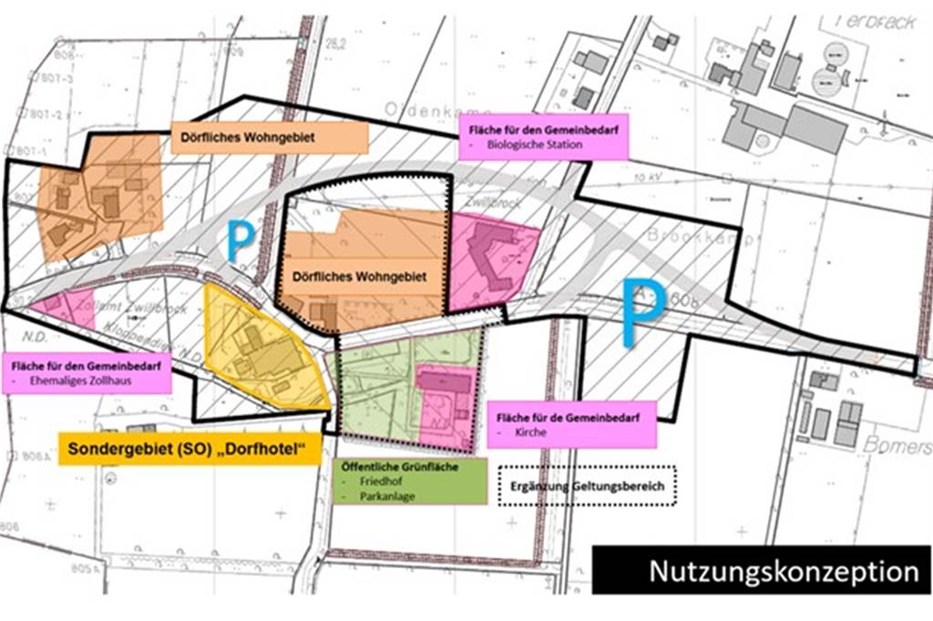 Zwillbrock überaltert: Bebauungspläne könnten Abhilfe schaffen So sieht der aktuelle Plan für Zwillbrock aus.