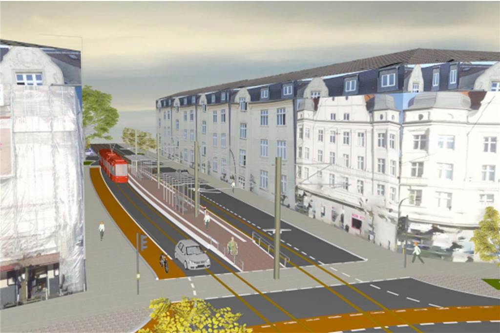 Barrierefreiheit: Haltestellen-Umbau kommt drei Jahre später als geplant So sieht der Entwurf von DSW21 für die Haltestelle Borsigplatz mit barrierefreiem Mittelbahnsteig aus.