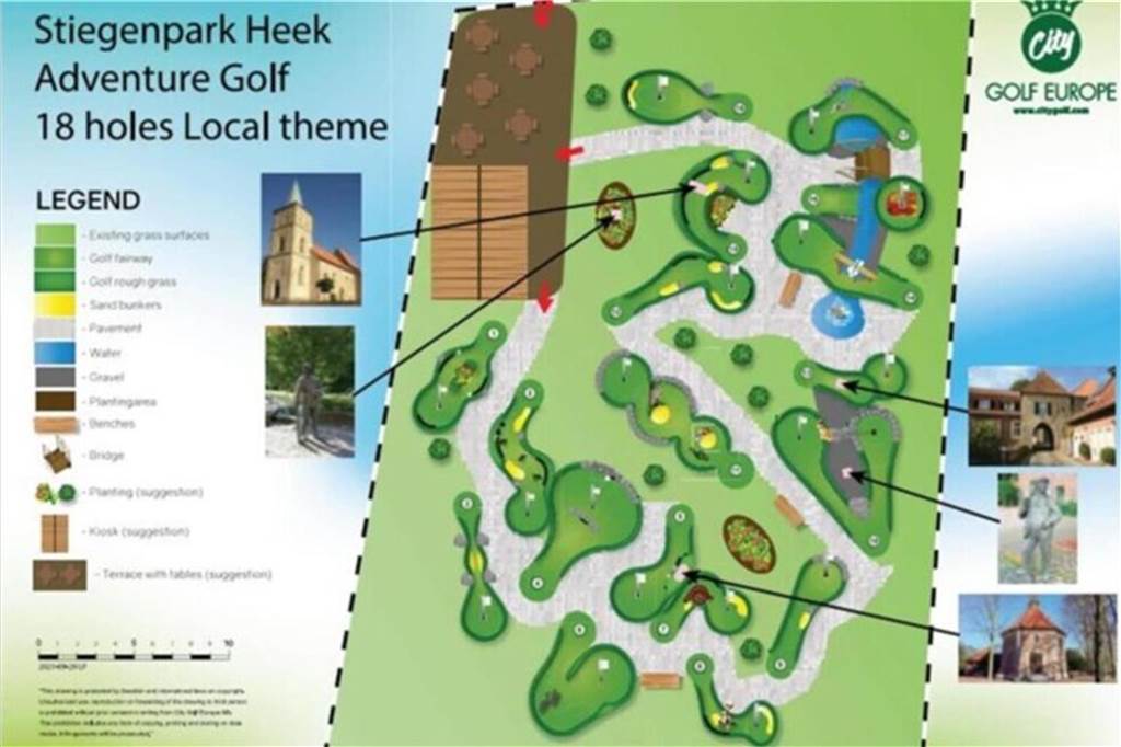 Sinneswandel beim Nabu: Adventuregolf-Anlage „ökologisch unverträglich“ So sieht der (erste) Entwurf für die geplante Anlage in der Stiege aus.