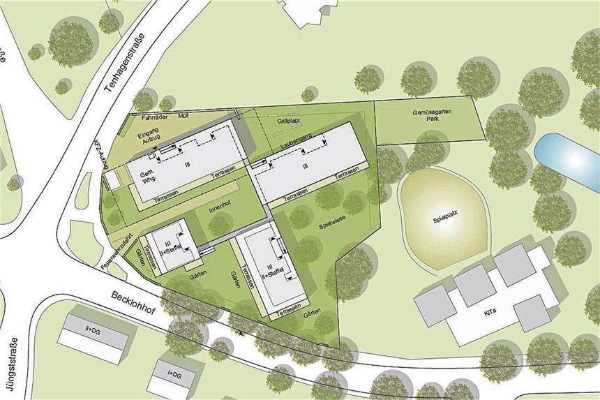 Neuer Entwurf für Mehrgenerationenhaus in Werne So sieht der neue Grundriss für das Projekt „Gemeinsam Wohnen an den Linden“ aus.