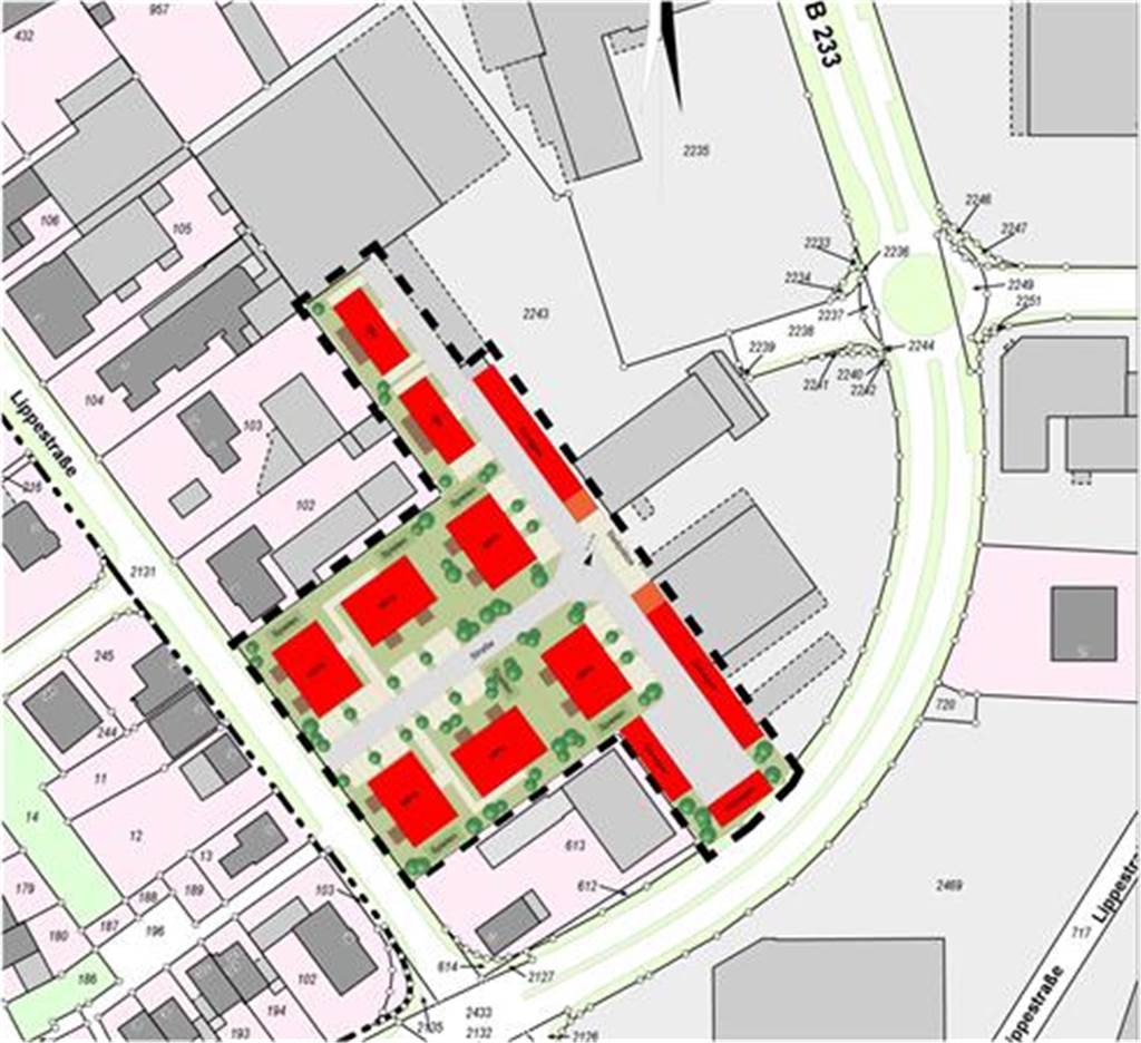 Der Plan für das Wohnquartier