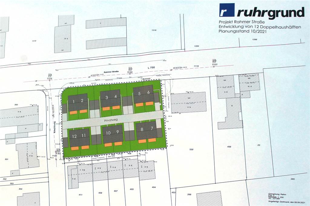 Zwölf Einfamilienhäuser statt Parkplatz: Neuer Wohnpark geplant So sieht der Wohnpark Bannenberg in der Planungsskizze aus.