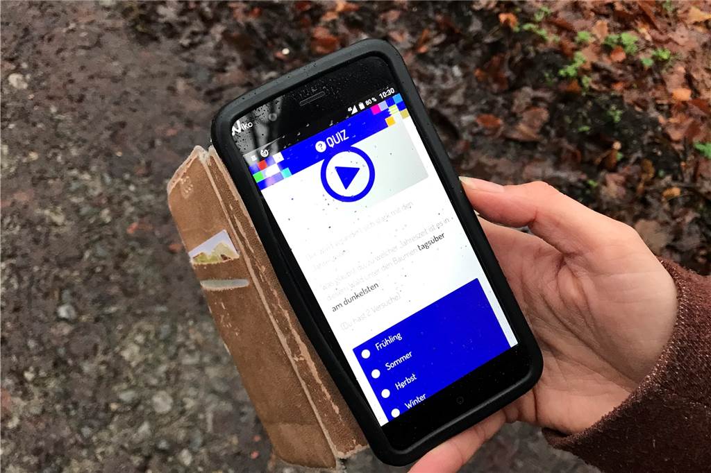 Natur-Unterricht: Waldschule Cappenberg bietet interaktive Wald-App So sieht die App für den interaktiven Wald-Spaziergang für Kinder aus.