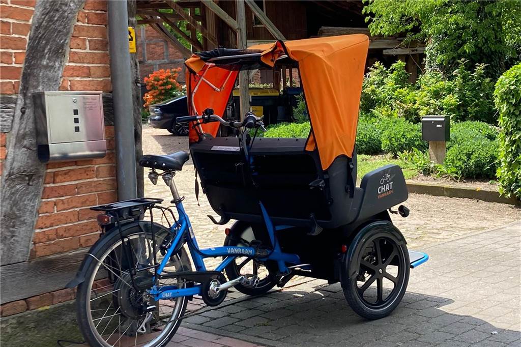 Albrecht Warnecke will Freude auf der Fahrrad-Rikscha schenken So sieht die Fahrrad-Rikscha ohne Passagiere und Fahrer aus.