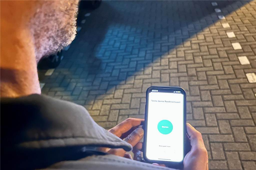 E-Scooter-Firma Bolt verlangt Alkoholtest - ein Selbstversuch So sieht die Schaltfläche aus, mit der man das Spiel beginnen kann.