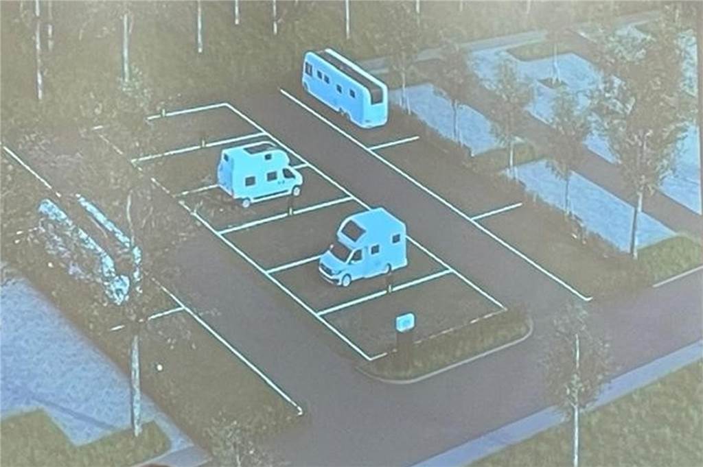 „Schmuckstück“ Wohnmobilstellplatz: Lange Diskussion um Standort und Folgekosten Skizze vom Wohnmobilstellplatz