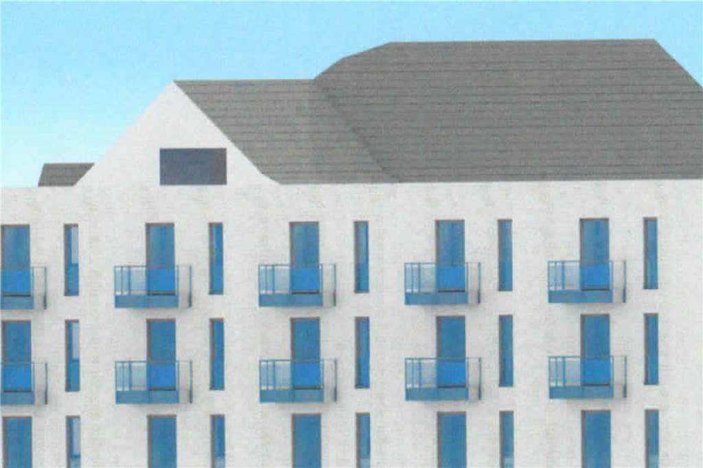 Selmer Hof: Architekt plant Wohngenossenschaft und Bürgerkneipe So sieht es ein erster Entwurf vor: Wer von Norden blickt, würde auf den Neubau mit den Appartements schauen.