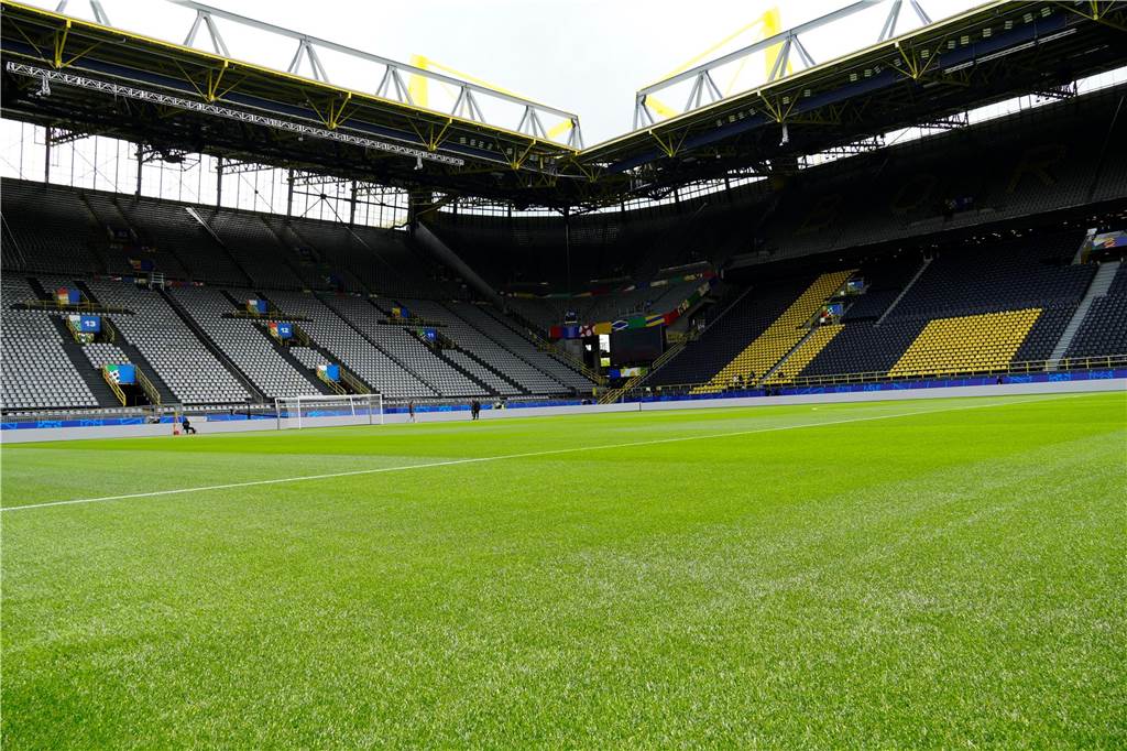 So sieht es im BVB-Stadion vor dem ersten EM-Spiel in Dortmund aus.
