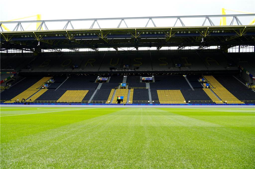 So sieht es im BVB-Stadion vor dem ersten EM-Spiel in Dortmund aus.