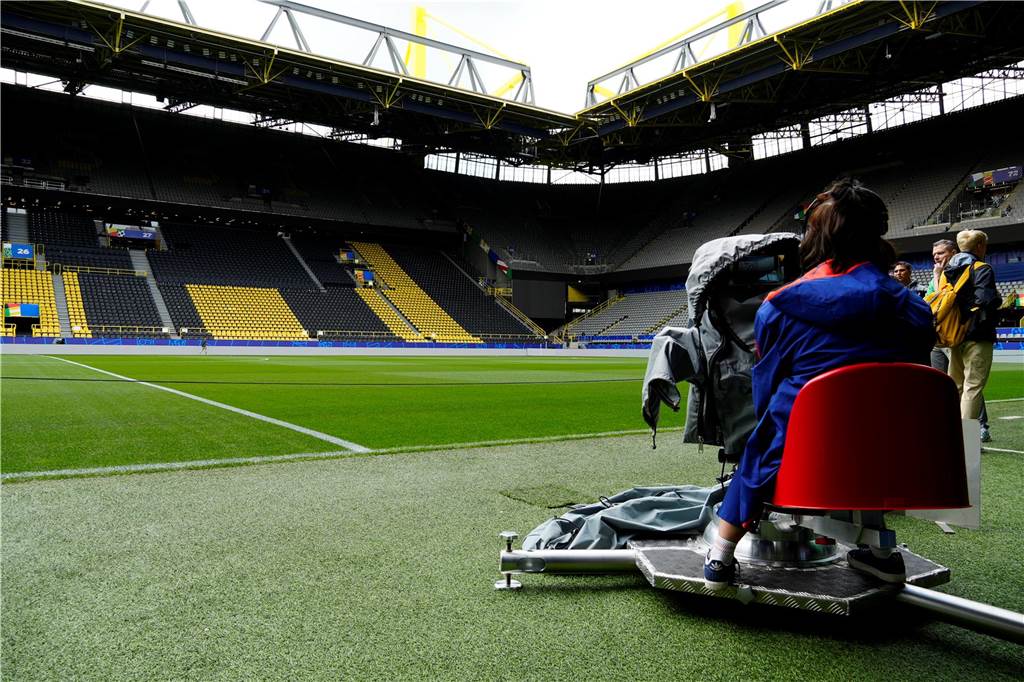 So sieht es im BVB-Stadion vor dem ersten EM-Spiel in Dortmund aus.