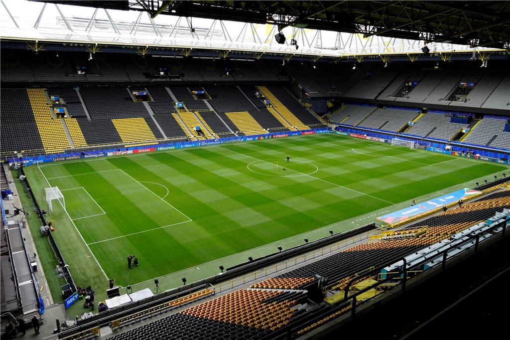 So sieht es im BVB-Stadion vor dem ersten EM-Spiel in Dortmund aus.