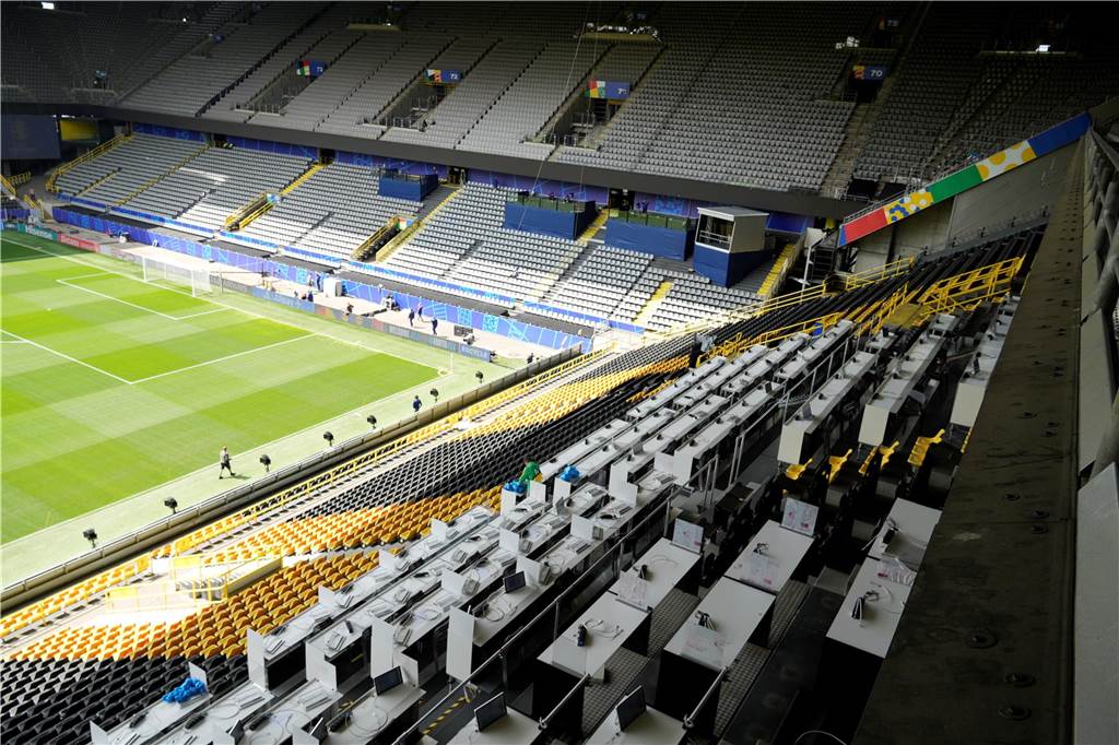 So sieht es im BVB-Stadion vor dem ersten EM-Spiel in Dortmund aus.