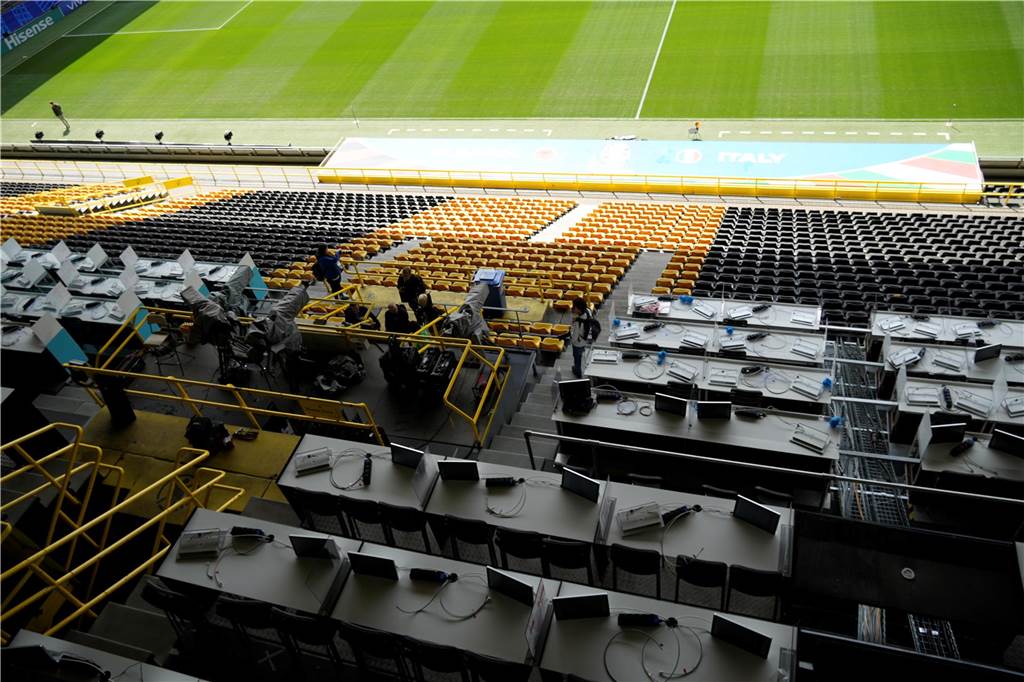 So sieht es im BVB-Stadion vor dem ersten EM-Spiel in Dortmund aus.