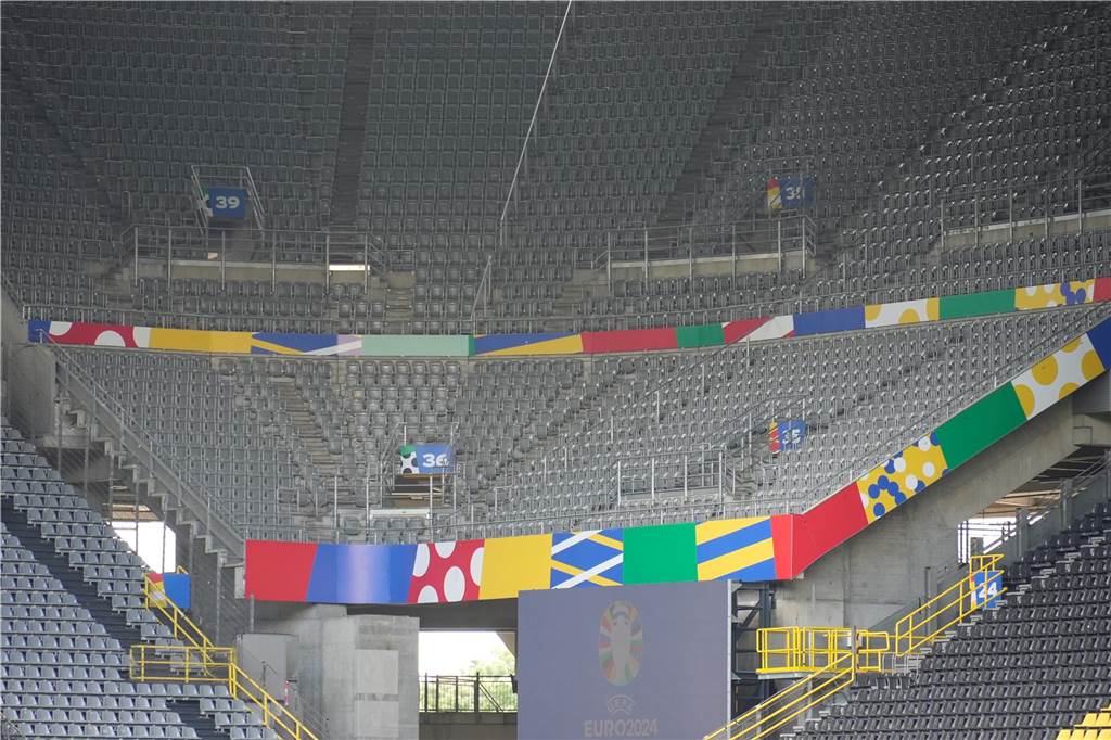 So sieht es im BVB-Stadion vor dem ersten EM-Spiel in Dortmund aus.